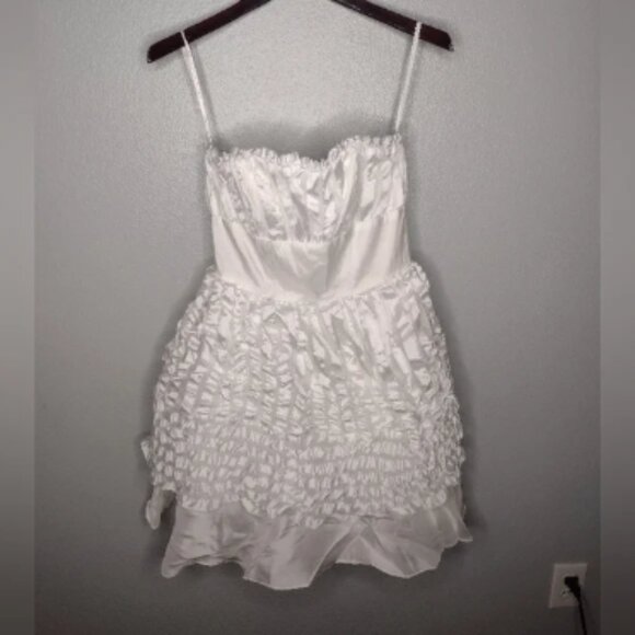 Vintage Betsey Johnson Mini Strapless Dress Glitter Fairy Whimsical Prom MM - Picture 1 of 7